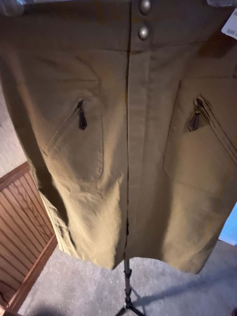 Talbots Tan Zip-Pocket Skirt Size 12- stretch